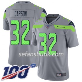 Seattle Seahawks Tröjor Chris Carson 32 Nike Grå 100th - Herr
